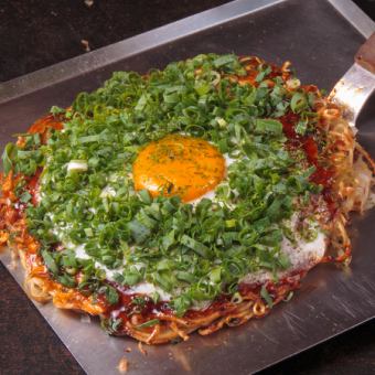 牛すじネギ玉そば