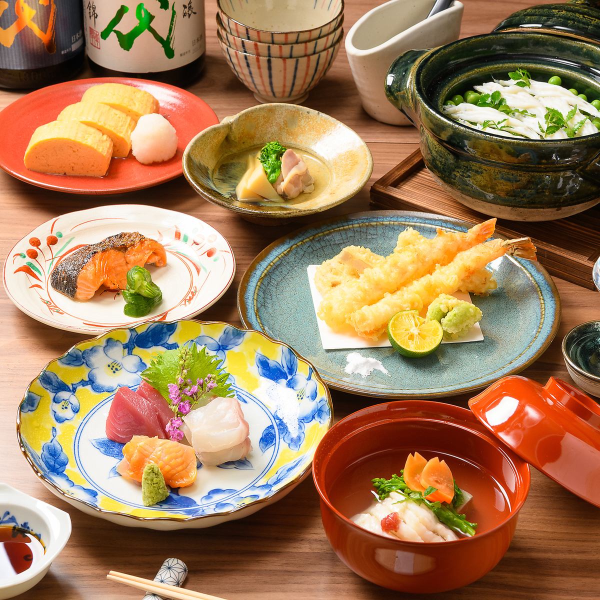 We offer Japanese cuisine with a delicate and soft flavor, with special attention to the soup stock.