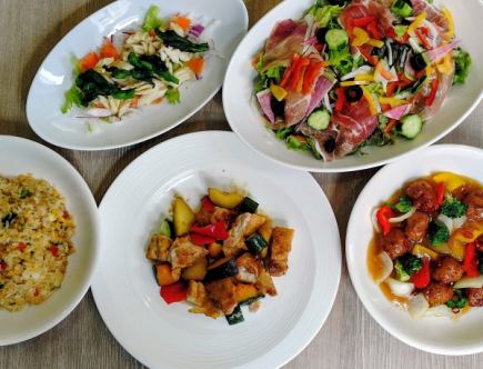 大好評！ランチ限定２時間飲み放題＆6品コース料理で昼飲みプラン４０００円！