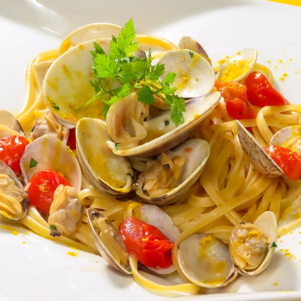 Tracing the roots of Chiba! The signature pasta of Jomon cuisine ◎ [Jomon Pasta Shellfish Zucca, Linguine with Jomon Stock and Three Kinds of Shellfish]