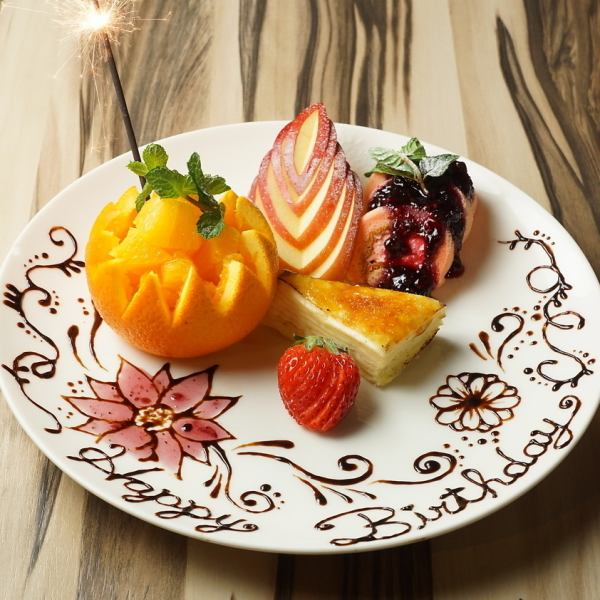 생일・기념일 등 소중한 날의 축하에★디저트 플레이트 준비 하겠습니다♪