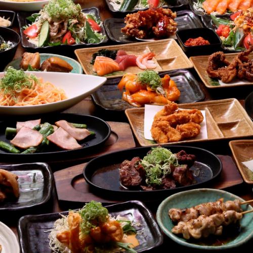 All-you-can-eat & all-you-can-drink at a private room izakaya right near Sannomiya Station!