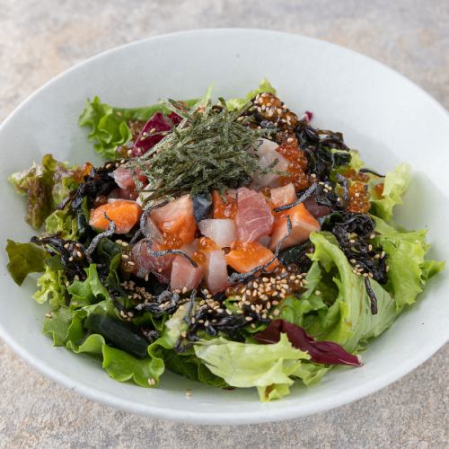 Kombu seaweed seafood salad