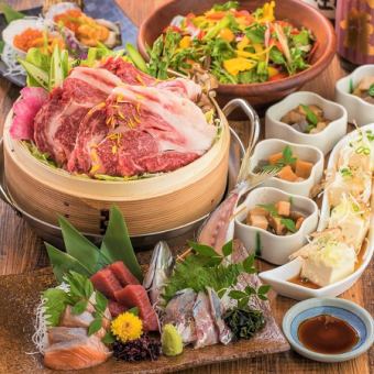Great for welcoming and farewell parties ◎ Enjoy local cuisine with a plate [Carefully Selected Course] ◆ 2 hours all-you-can-drink + 8 dishes 6000 yen ⇒ 5000 yen ◆