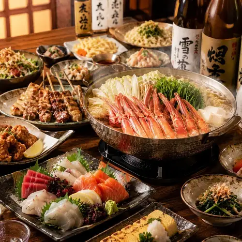 当店こだわりの豪華食材♪落ち着いた大人の個室空間でゆっくりとご宴会をお楽しみください◎