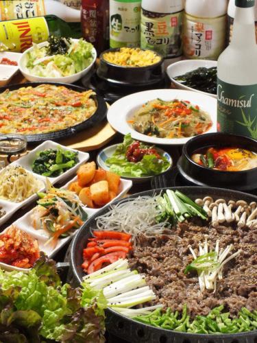 [Bulgogi course] Total of 9 dishes, 2 hours all-you-can-drink included, 5,480 yen