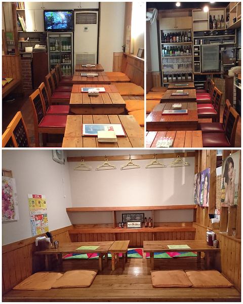 共有30个座位。桌椅和休息区。还有一台电视机，你可以看运动等。我们还提供20人的私人服务。宴会等都在神田和韩国料理“Nuna's House”，距离神田站有3分钟的步行路程。