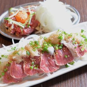 馬肉のさっぱりタタキ