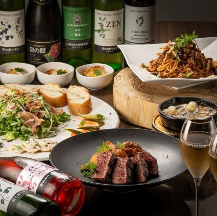【宴席满足感1号鹅享乐套餐(附2小时无限量畅饮)】肉拼盘等6道菜6000日元