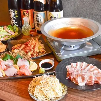 歓迎会・送別会にオススメ！《満喫》コース～旨出汁栗豚しゃぶしゃぶ～【飲み放題付きコース】