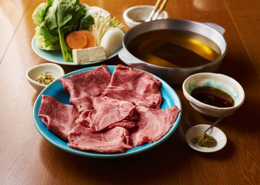 ~Eat with the finest soup~ "Kuroge Wagyu beef shabu-shabu" 7,000 yen