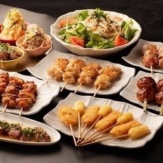 【日～木限定】飲み放題３H【店舗限定】生ビールを含む飲み放題付き★焼きと揚げの串コース