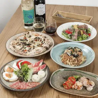 tuttiのパーティーコースA◇大山鶏の塩麹グリルや石窯ピザ!黒ラベル生など豪華飲み放題付♪