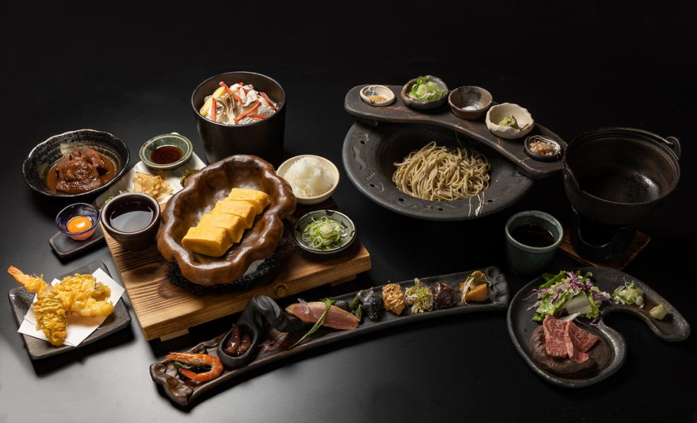 そばと地物の素材を活かした懐石コース「華」