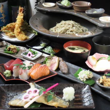 【忘年会・新年会などの各種宴会に】漣～さざなみ～全9品6600円
