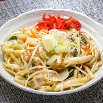 和風焼きうどん（カレー又は明太子マヨ味）