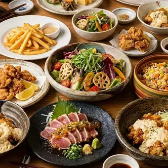 ★3時間飲み放題★赤羽No.1コスパ!!薩摩地鶏食べ放題!!全8品『吉蔵特選食べ放題コース』3500円