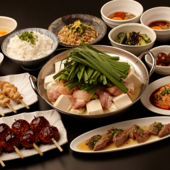 [10 dishes in total] Rich chicken broth hot pot course ~ Delicious vegetables! Spicy homemade violet sauce with raw egg [Autumn/Winter F Course]