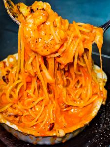 ~ 다크 덕 치즈 파스타 ~ 새우 토마토 크림