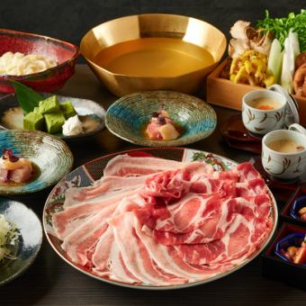 全7品『吟半コース』 きなこ豚バラ＆ロース しゃぶしゃぶ 4,800円