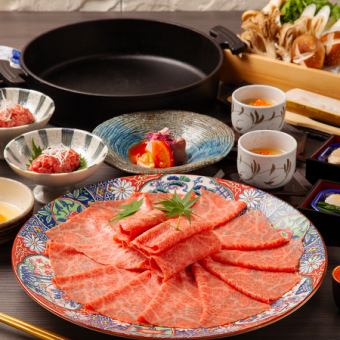 全8品『贅沢すき焼きコース』  国産牛上ロース 8,500円