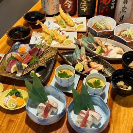 【新】魚たか堪能コース【日本酒2h飲み放題付き】