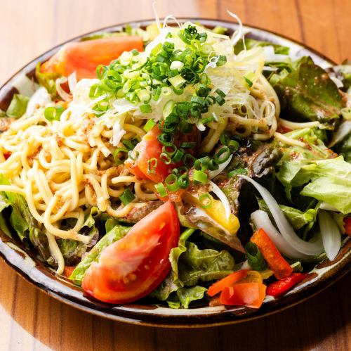 Ramen salad with special sesame dressing