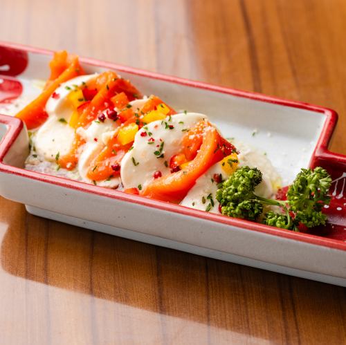 Salmon Caprese Style