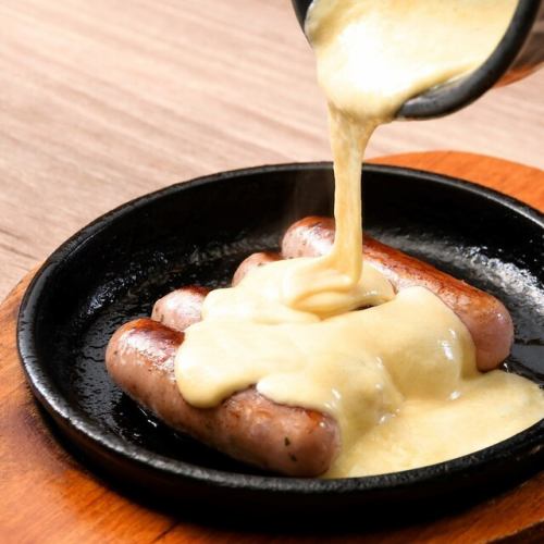 Sausage with melty cheese