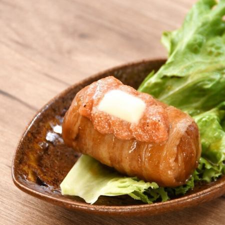 Meat-wrapped rice ball (mentai butter)