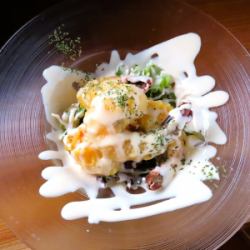 Large shrimp with mayonnaise