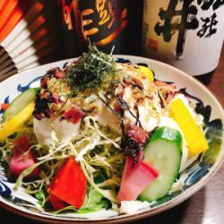 Crispy tofu and pickled tofu salad