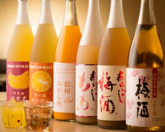 【宴会】果実酒10種のレディースコース(120分飲み放題付き)3980円