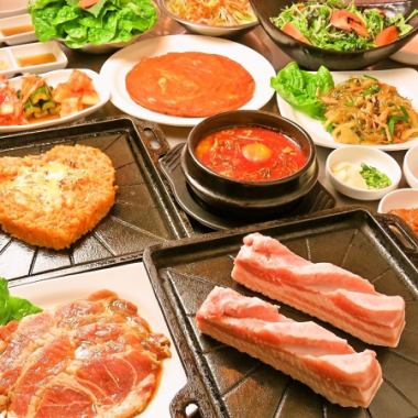 120 minutes of all-you-can-drink included♪ [Very satisfying with Korean food!] ★Digimaru Enjoyment Course★5,200 yen → 4,680 yen