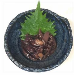 ほたるいか沖漬け/わってばねぎ/自家製塩辛/お新香盛り合せ/チャンジャ