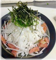 シャキシャキ大根と豆苗さっぱりサラダ