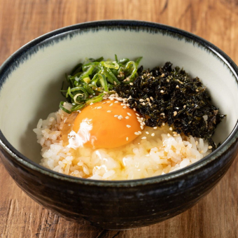 Yakiniku with raw egg and rice