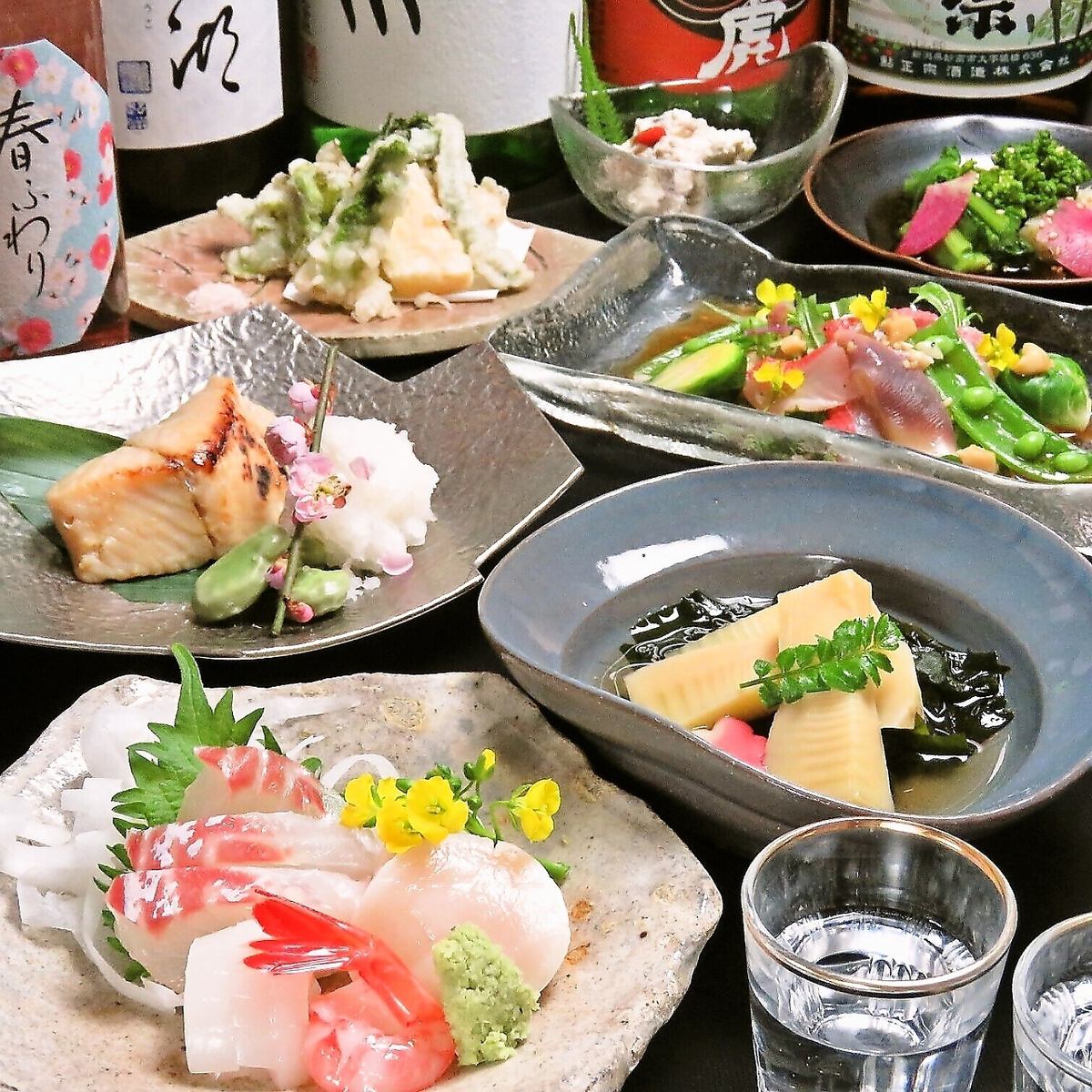 ★個室で安心★季節の味覚満喫コース7品2H飲放コース5500円