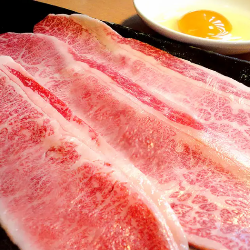 <Kagoshima Kuroge Wagyu Beef> Grilled shabu-shabu (sukiyaki style)