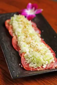 上タンのネギのせ焼き