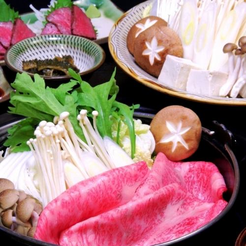 Melt-in-your-mouth taste...Taste the finest ``sukiyaki'' and ``shabu-shabu'' courses made only with A5 rank Bungo beef.