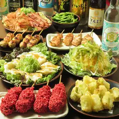 【3500円コース】8品飲み放題2時間制⇒3500円(税込)