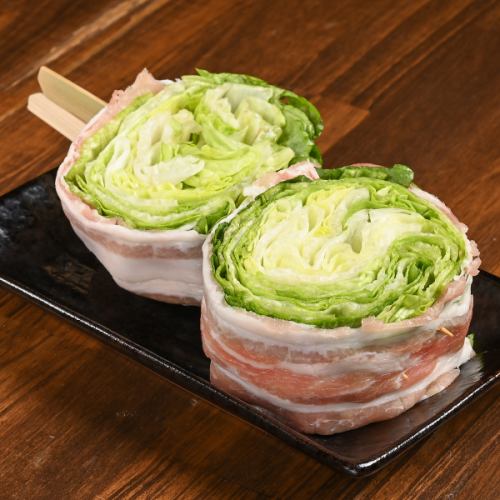 博多豚バラ野菜巻き串！おすすめはレタス巻き