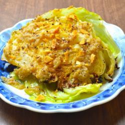 アンチョビ焼きキャベツ