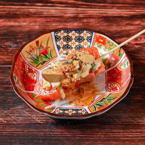 冷静　自家製スモークサーモン串　１本