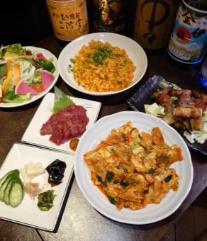 3時間飲み放題付全7品【特製キムチプラン】6000円→5500円