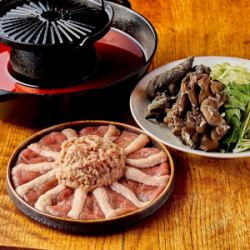 鴨葱焼きしゃぶ(麻辣出汁)