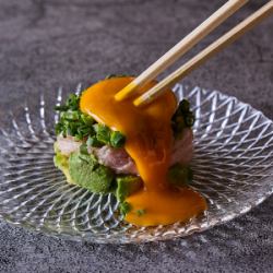 アボカドねぎとろユッケ