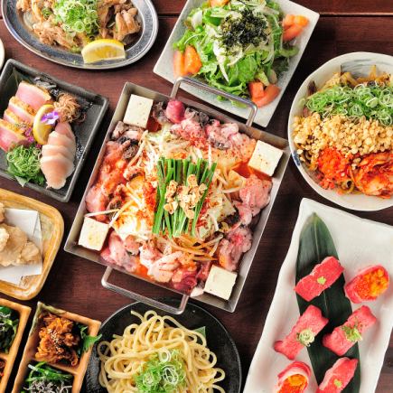 Meat sushi or hotpot Black [Affordable] Course ◆ 10 dishes with 2 hours all-you-can-drink for 3,500 yen