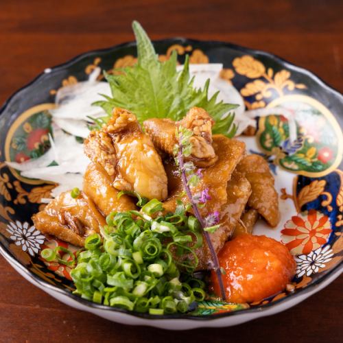 Twisted Chicken Skin with Ponzu Sauce